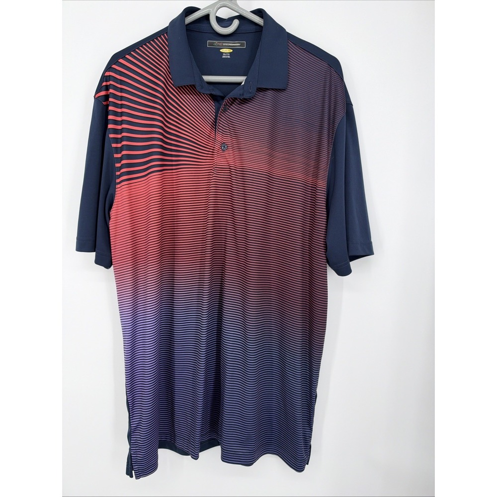 NwOt Mens Greg Norman Play Dry Golf 3 Button Placket Logo Stretch Polo Shirt XXL